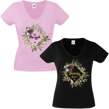 JGA Shirt - Die Braut - Team Braut Floral