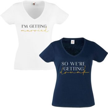 JGA Shirt - Getting married - Getting drunk Glitter