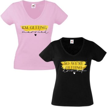 JGA Shirt - Getting married - Getting drunk Gold