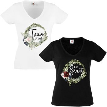 JGA Shirt - Die Braut - Team Braut Kranz