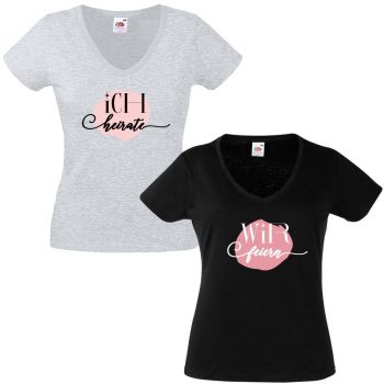 JGA Shirt - Ich heirate - Wir feiern Klecks