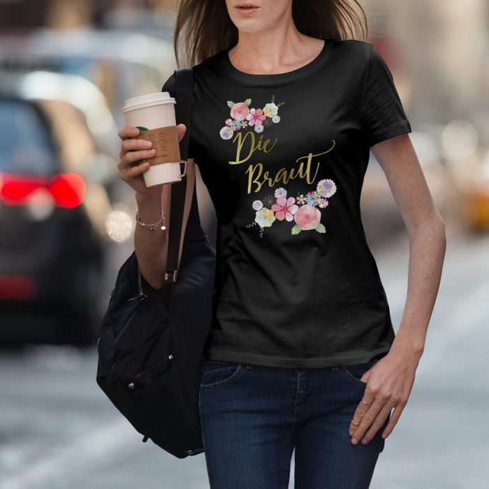 JGA Shirt - Braut Blumen – Bild 2