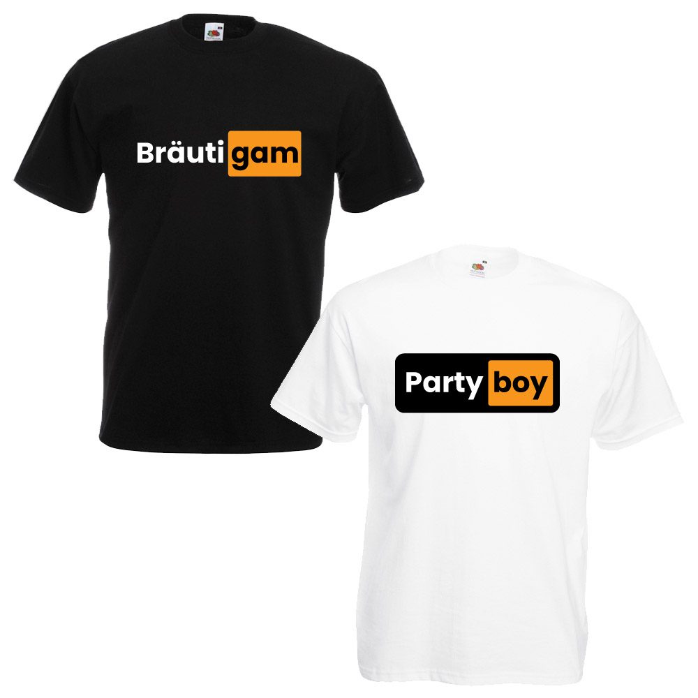 JGA Shirt - Bräutigam Partyboy Hub