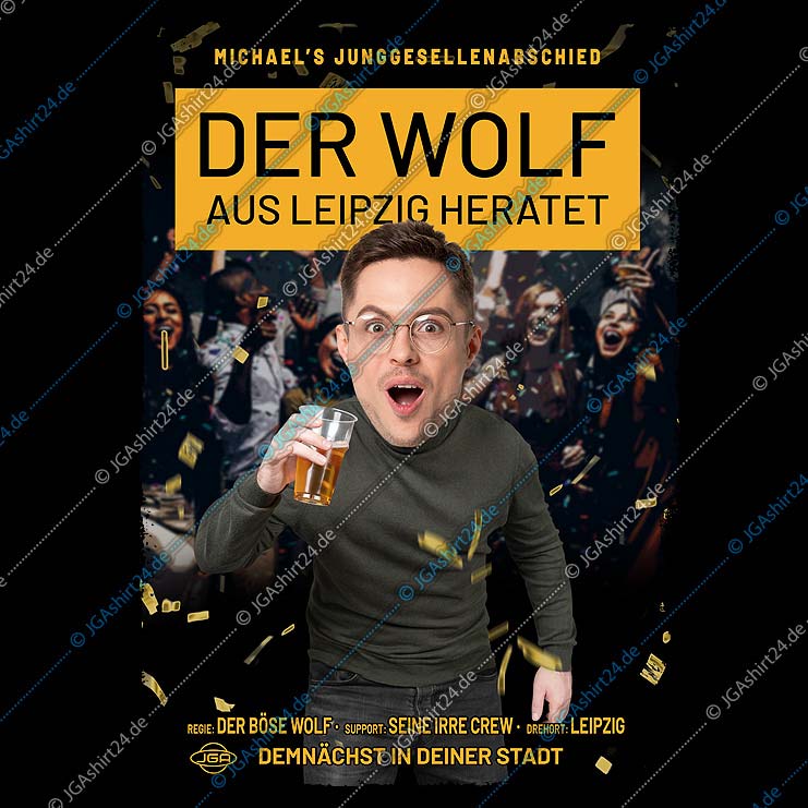 JGA Foto-Shirt - Der Wolf heiratet – Bild 3