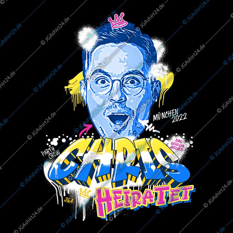 JGA Foto-Shirt - Graffiti – Bild 3