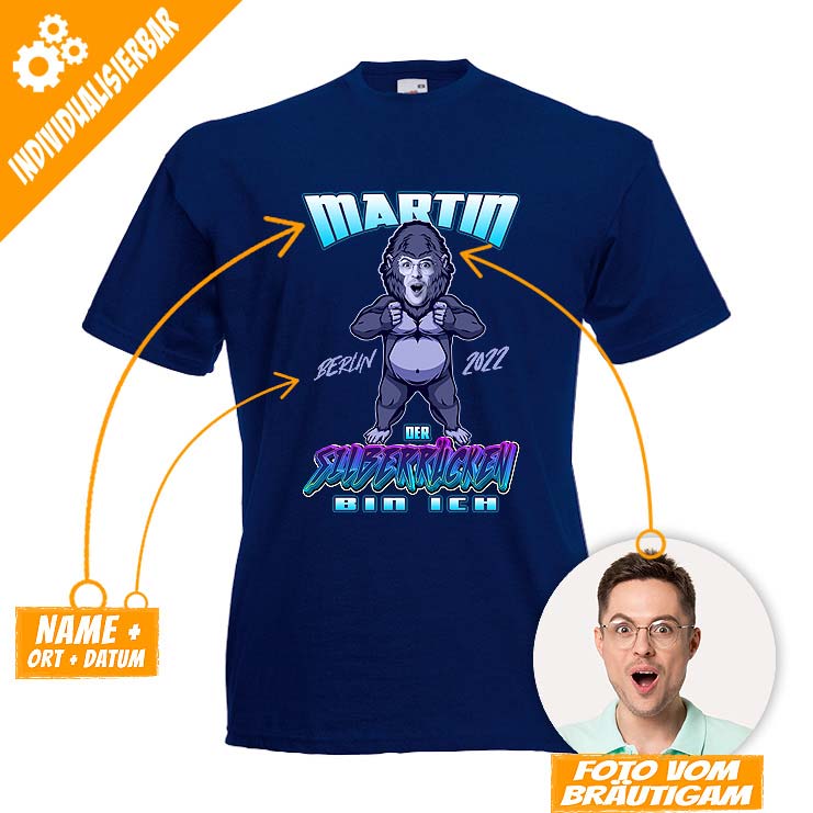 JGA Foto-Shirt - Silberrücken – Bild 2