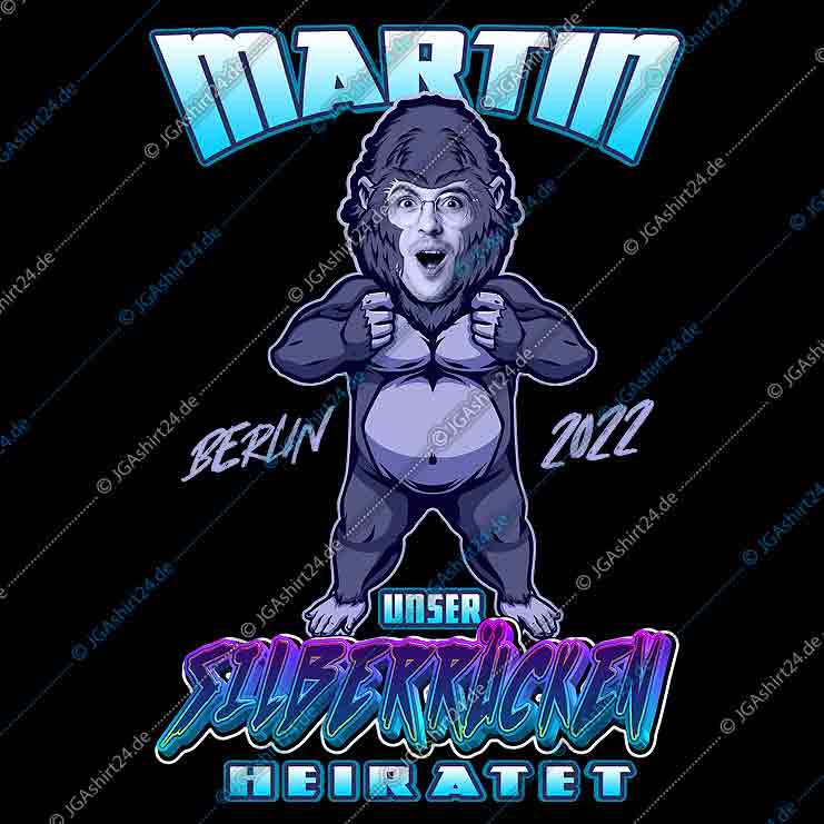 JGA Foto-Shirt - Silberrücken – Bild 3