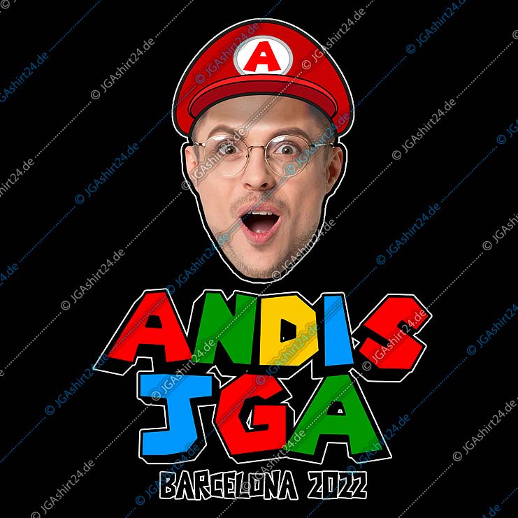 JGA Foto-Shirt - I bims Name – Bild 3