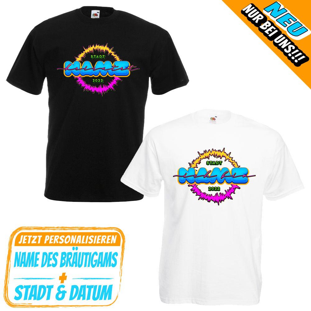 JGA personalisiert - Name heirtatet - Halo