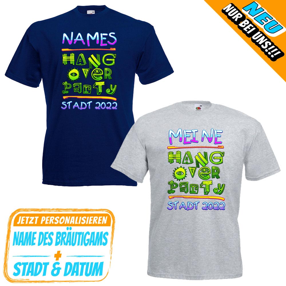 JGA personalisiert - Names Hangover Party