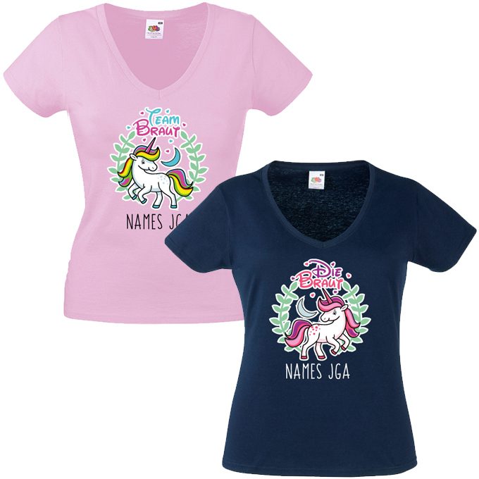 JGA Shirt - Braut / Team Einhorn