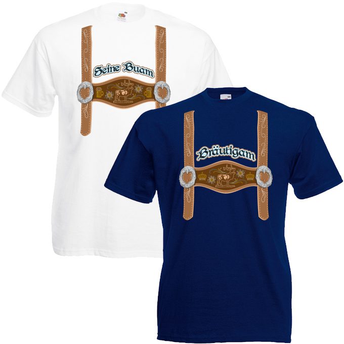 JGA Shirt - Lederhosn Bräutigam & Seine Buam